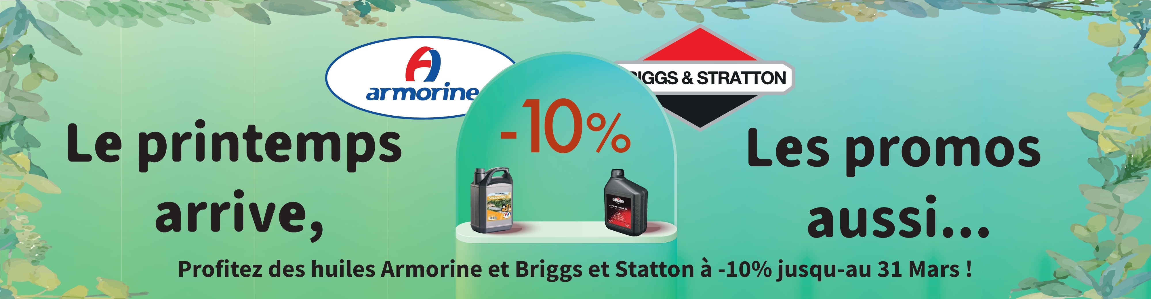 Promotion 10% sur les huiles Armorine & Briggs et Statton